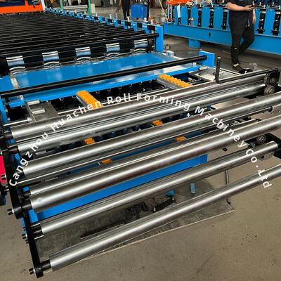15m/분 속도, 0.3-0.6mm 두께, 체인 구동 방식의 금속 지붕용 이중 레이어 롤 포밍 머신