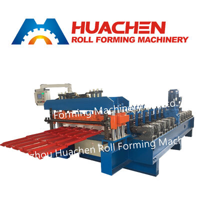 Automatic single-layer metal corrugated sheet rolling machine - Roof tile manufacturing rolling forming machine - Industrial equipment