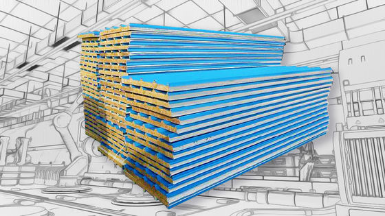 기계 바위 모직 샌드위치 판 기계를 형성하는 벽/지붕 샌드위치 패널 목록