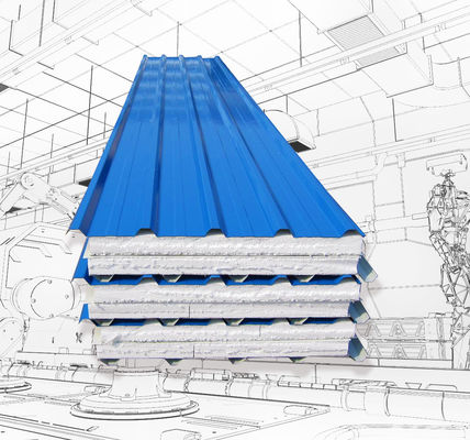 6개의 줄 3KW를 가진 자동적인 Eps 샌드위치 패널 생산 라인