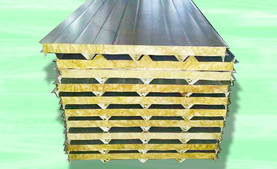 무기물 모직 널 28kw를 위한 기계를 만드는 장 샌드위치 패널을 착색하십시오