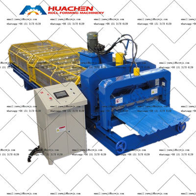 내구성 있는 체인 드라이브 트라페소이드 컬러 글래싱 지붕 타일 롤 포밍 머신