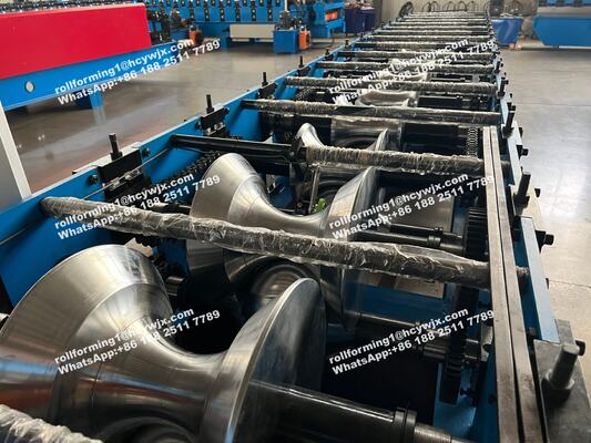 커스터마이즈 된 자동 리지 캡 롤 포밍 머신 5.5Kw 주 모터 전력 및 PLC 제어 0.3-0.6mm 두께 판